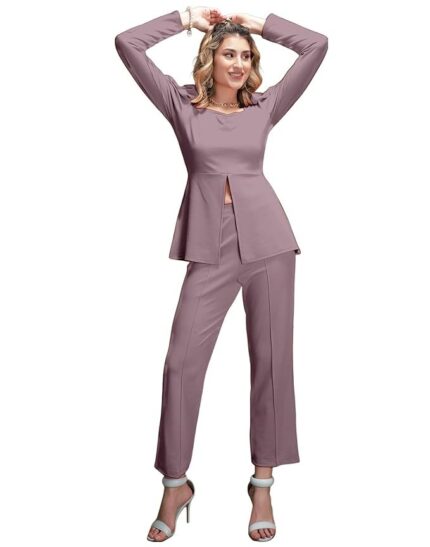 Co Ord Set for Women | Co ord Set for Women Stylish | 2 Piece Co-Ord Set | Travel Co Ord Set for Women | Office Wear Cord Set for Women |Material: Spandex